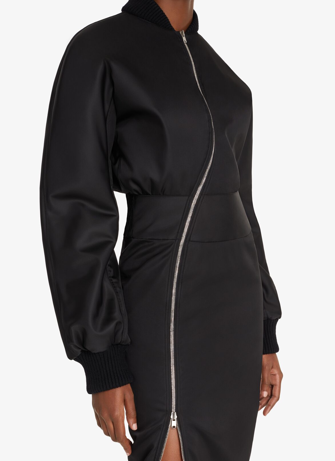 Midi Bomber Dress ALAÏA BLACK MIDI BOMBER DRESS